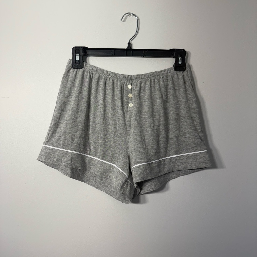 GAP Love True Sleep Gray and White Sleep Shorts XS